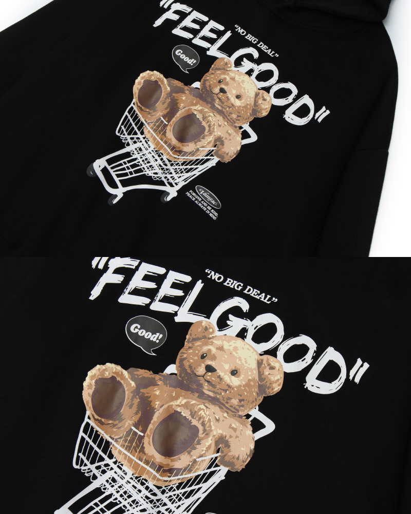 Y2K Grunge Teddy Bear Hoodie - Retro 90S Fashion, Summer Y2K Outfits, Pastel Goth Style
