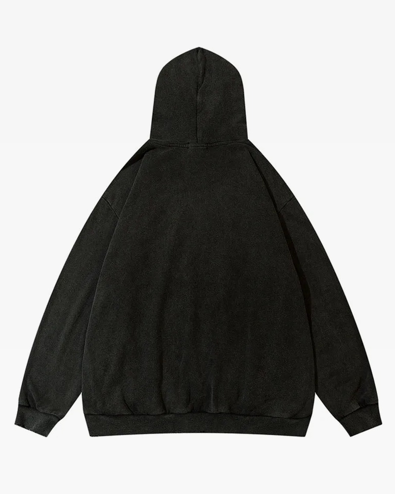 Y2K Grunge Teeth Hoodie - Retro 90S Fashion, Summer Y2K Outfits, Gothic Y2K Style