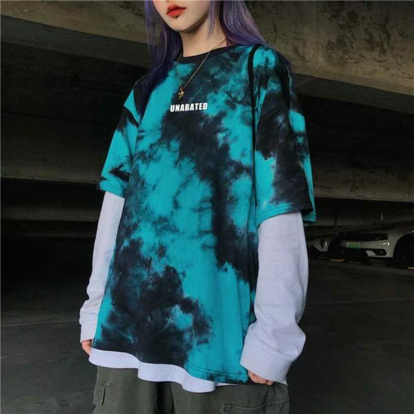 Y2K Grunge Tie Dye T-Shirt - Retro 90S Fashion, Summer Outfits, And Pastel Goth Style