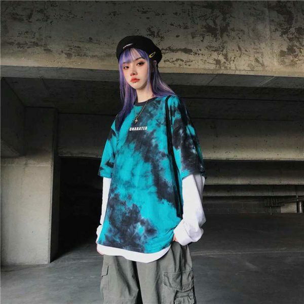 Y2K Grunge Tie Dye T-Shirt - Retro 90S Fashion, Summer Outfits, And Pastel Goth Style