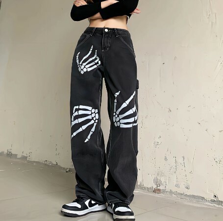 Y2K Grunge Vintage Pants - 90S Fashion, Retro Style, Y2K Summer Outfits, Gothic Y2K Vibes