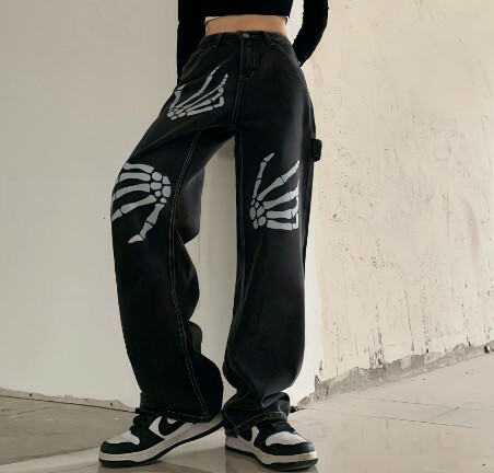 Y2K Grunge Vintage Pants - 90S Fashion, Retro Style, Y2K Summer Outfits, Gothic Y2K Vibes