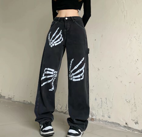 Y2K Grunge Vintage Pants - 90S Fashion, Retro Style, Y2K Summer Outfits, Gothic Y2K Vibes