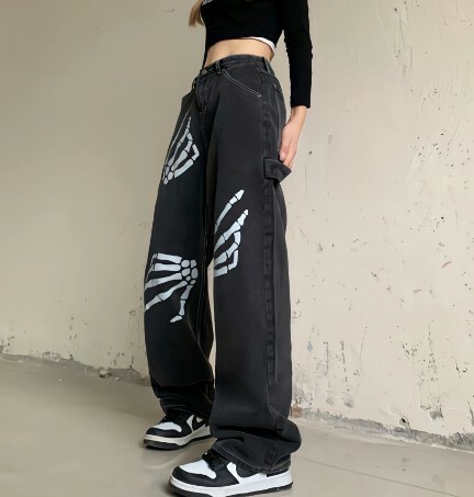 Y2K Grunge Vintage Pants - 90S Fashion, Retro Style, Y2K Summer Outfits, Gothic Y2K Vibes