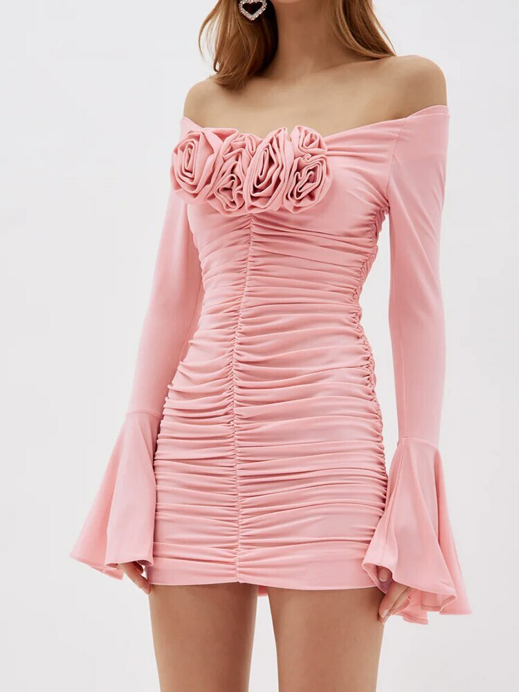 Y2K Grunge Viny Flower Mini Dress - Retro 90S Summer Outfit, Pastel Goth, Y2K Party Fashion