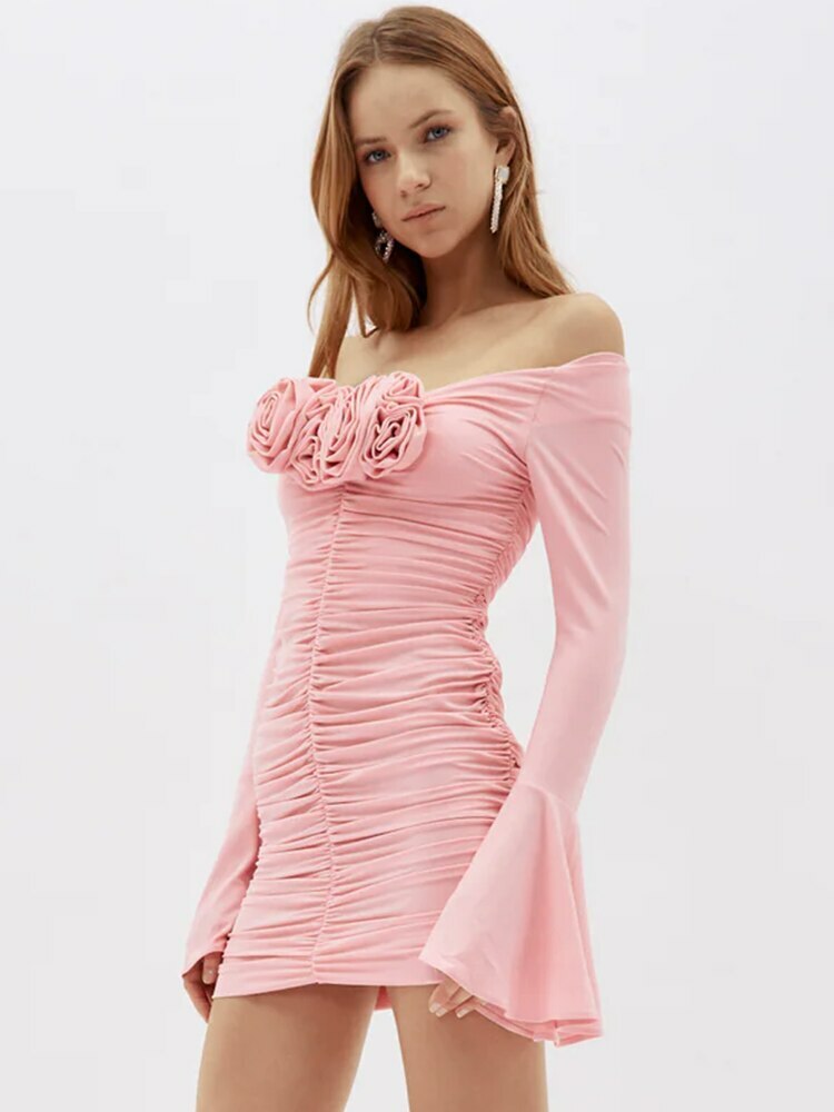 Y2K Grunge Viny Flower Mini Dress - Retro 90S Summer Outfit, Pastel Goth, Y2K Party Fashion