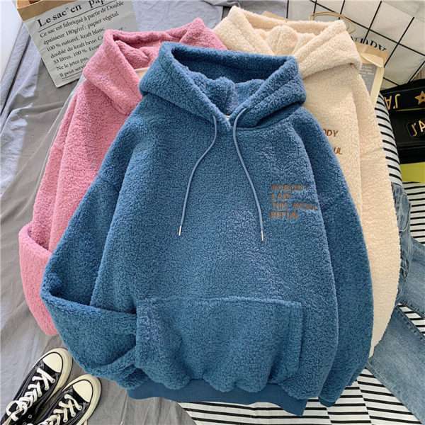 Y2K Grunge Wool Thick Hoodie - Retro 90S Fashion, Summer Outfits, And Pastel Goth Style