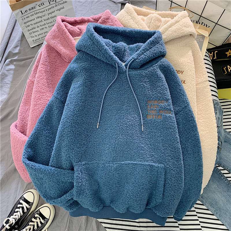 Y2K Grunge Wool Thick Hoodie - Retro 90S Fashion, Summer Outfits, And Pastel Goth Style
