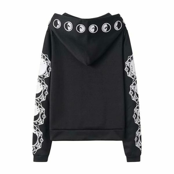 Y2K Grunge Zipper Patchwork Hoodie - 90S Fashion, Retro Style, Y2K Summer Outfits