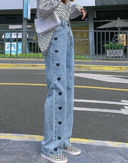 Y2K High Waist Wide Leg Denim Pants - 90S Grunge, Retro, Summer, And Party Outfits
