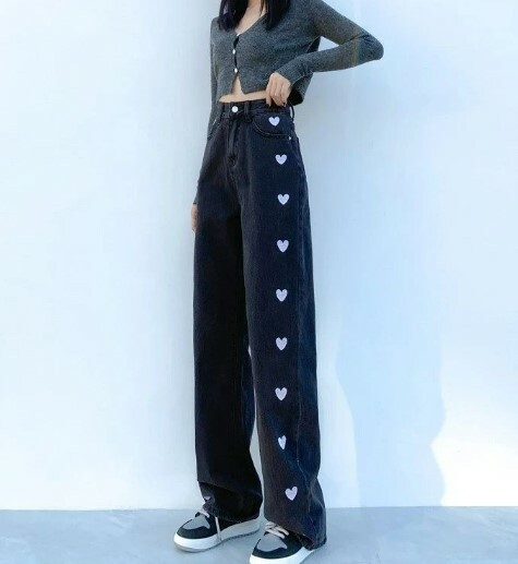 Y2K High Waist Wide Leg Denim Pants - 90S Grunge, Retro, Summer, And Party Outfits
