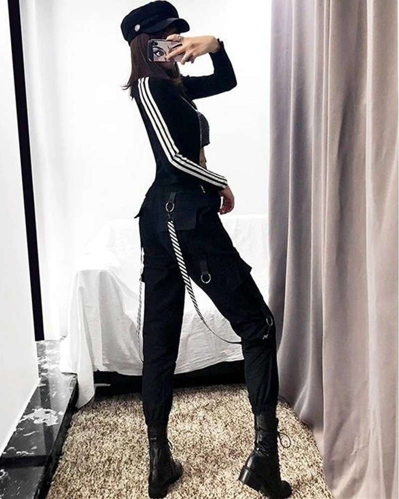 Y2K High Waisted Cargo Pants - 90S Grunge, Retro Summer Outfits, Y2K Club & Party Fashion