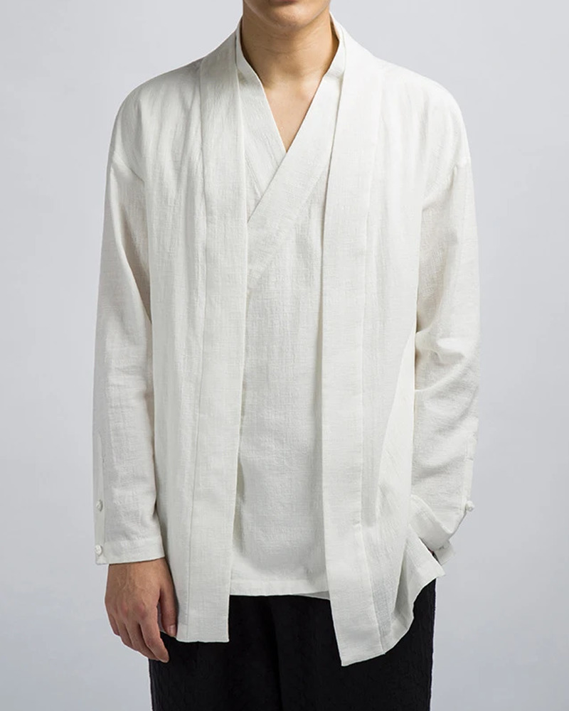 Y2K Linen Kimono Top - Retro 90S Grunge, Summer Outfits, Pastel Goth, Y2K Party Fashion