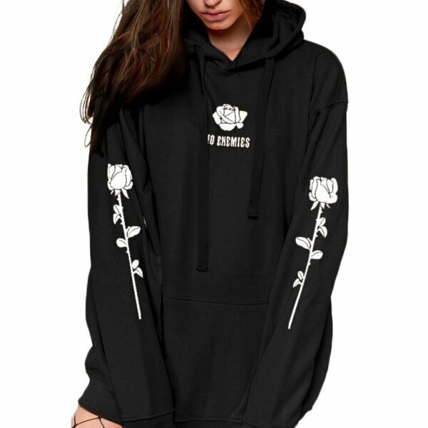 Y2K Rose Grunge Hoodie - 90S Fashion, Y2K Summer Outfits, Retro Style, Gothic Y2K, Y2