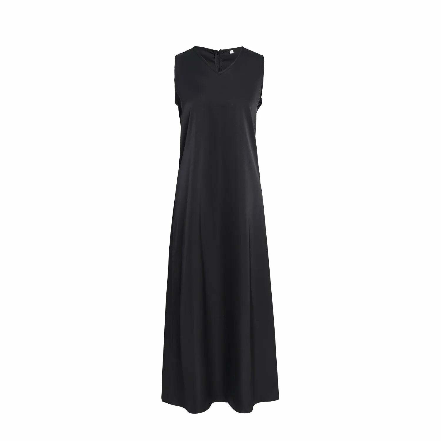 Y2K Satin Maxi Dress & Ribbed Mock Neck Top - 90S Grunge, Retro, Pastel Goth, High Quality