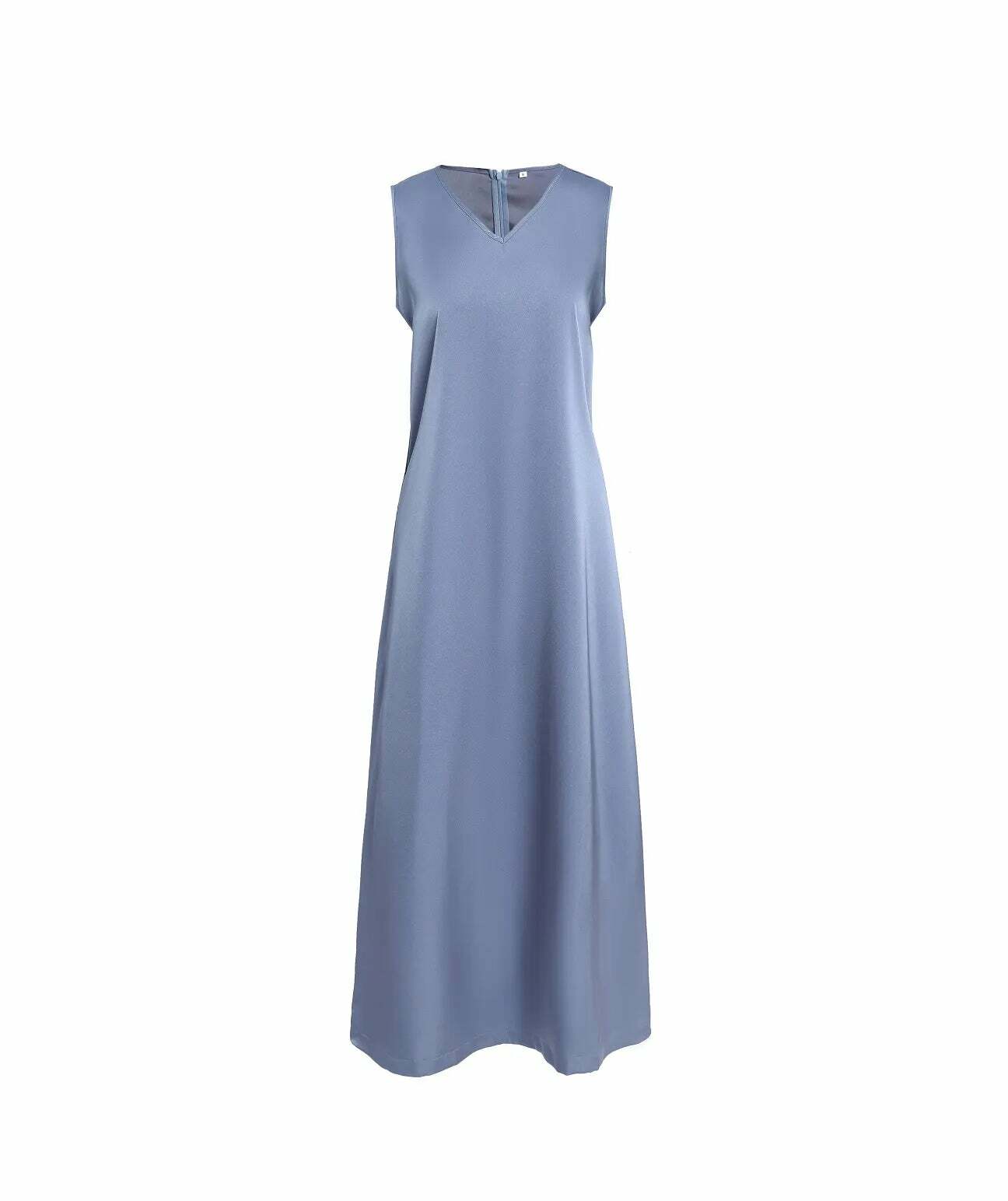 Y2K Satin Maxi Dress & Ribbed Mock Neck Top - 90S Grunge, Retro, Pastel Goth, High Quality