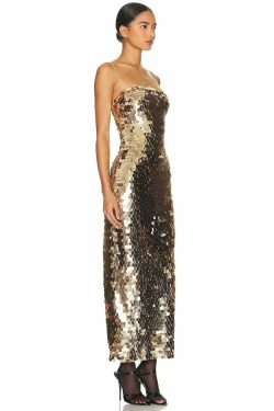 Y2K Sequin Maxi Dress - Retro 90S Grunge, Party & Club Outfits, Summer Y2K Fashion