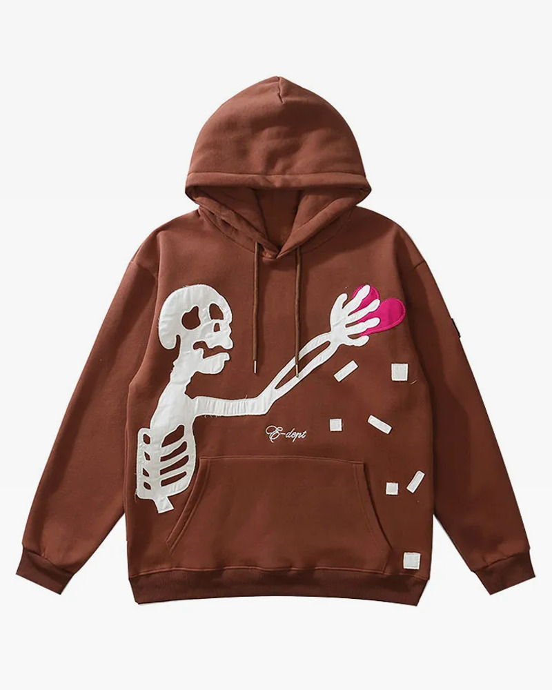 Y2K Skeleton Hoodie - Retro 90S Grunge, Y2K Summer Outfits, Gothic Y2K, Y2K Party &