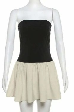 Y2K Summer Bodycon Backless Mini Dress - Sexy Off Shoulder Splice, 90S Grunge Fashion