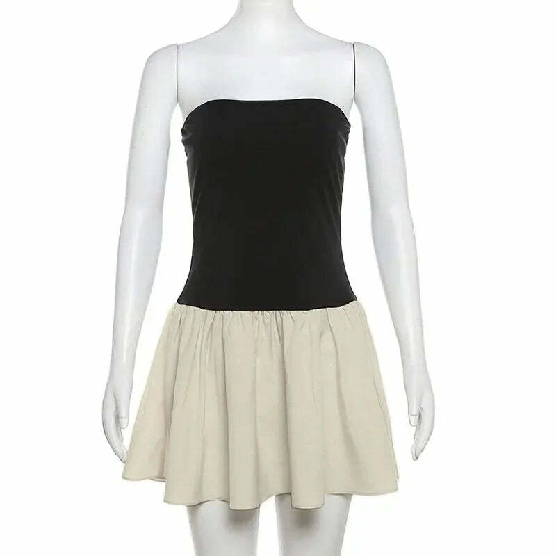 Y2K Summer Bodycon Backless Mini Dress - Sexy Off Shoulder Splice, 90S Grunge Fashion