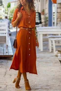 Y2K Summer Button Side Split Long Dress - Casual Loose Midi, 90S Grunge, Retro Style, Pastel Goth