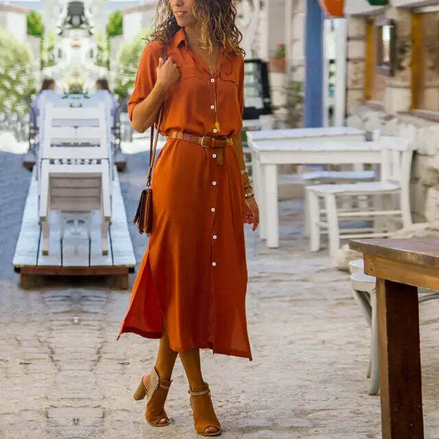 Y2K Summer Button Side Split Long Dress - Casual Loose Midi, 90S Grunge, Retro Style, Pastel Goth