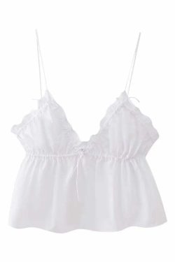 Y2K Summer Chic Solid Color Vest - Sexy Backless Sleeveless V Neck Top, High Street Fashion