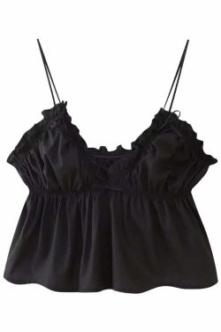 Y2K Summer Chic Solid Color Vest - Sexy Backless Sleeveless V Neck Top, High Street Fashion