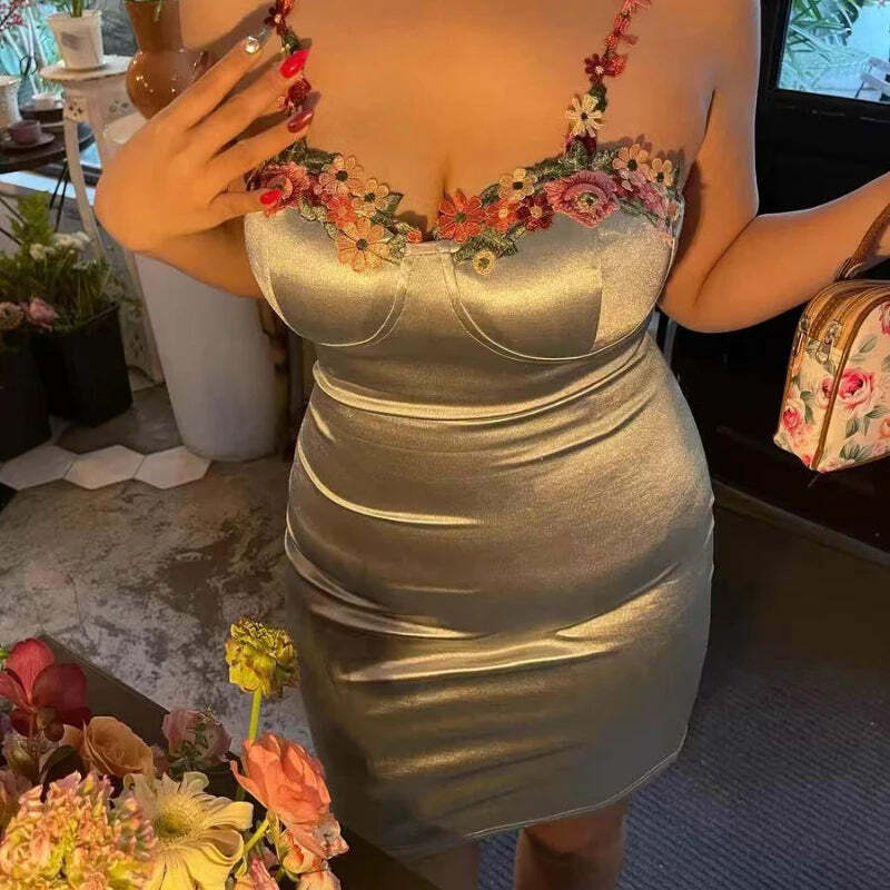 Y2K Summer French Sexy Hot Girl Waist Suspender Dress - Retro 90S Grunge Slimming Skirt