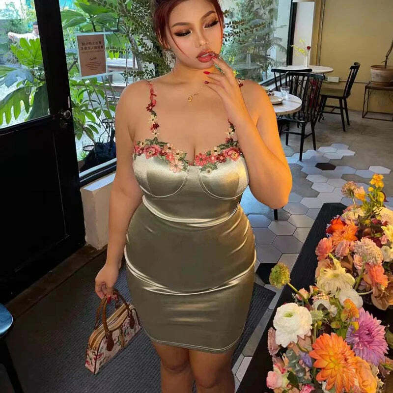 Y2K Summer French Sexy Hot Girl Waist Suspender Dress - Retro 90S Grunge Slimming Skirt