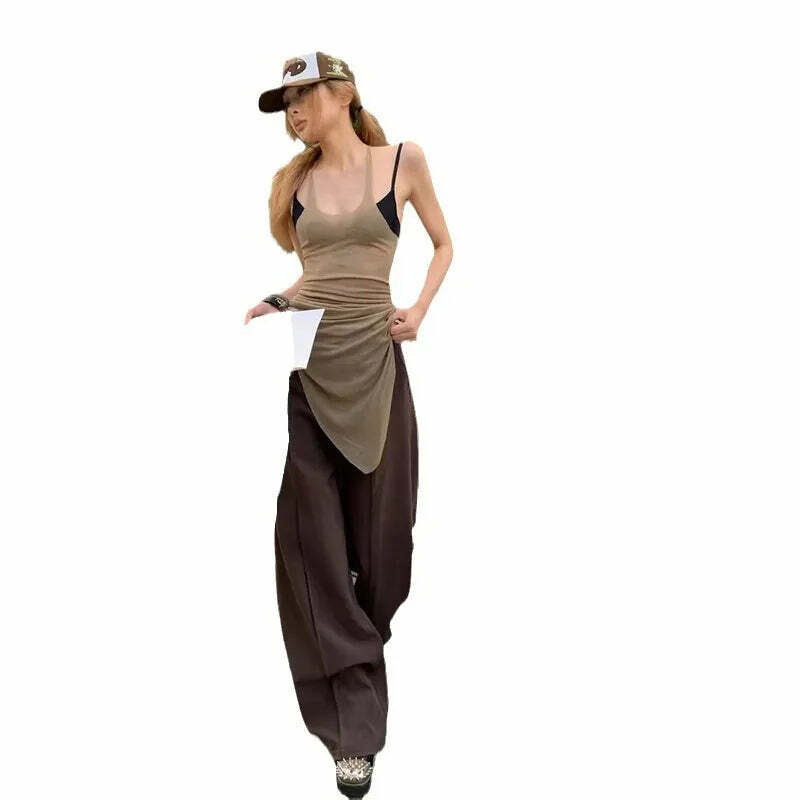 Y2K Summer Grunge Slim-Fit Camisole Vest - Retro 90S Street Fashion For Women
