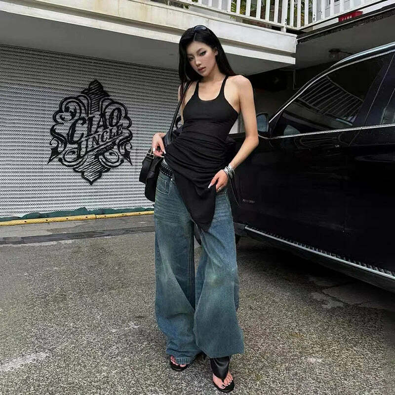 Y2K Summer Grunge Slim-Fit Camisole Vest - Retro 90S Street Fashion For Women