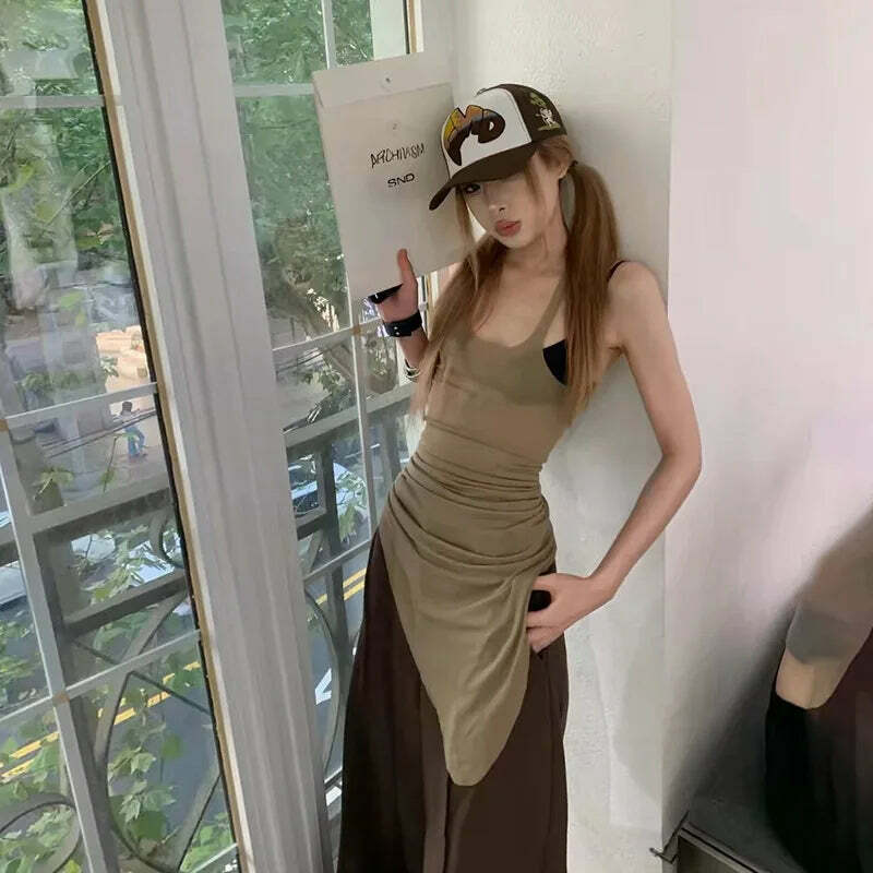 Y2K Summer Grunge Slim-Fit Camisole Vest - Retro 90S Street Fashion For Women