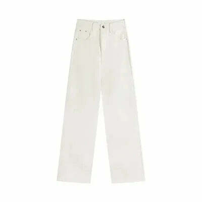 Y2K Summer High Waist Straight Jeans - 90S Grunge Streetwear Denim Pants For Women