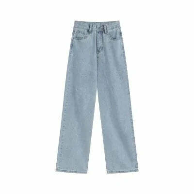 Y2K Summer High Waist Straight Jeans - 90S Grunge Streetwear Denim Pants For Women
