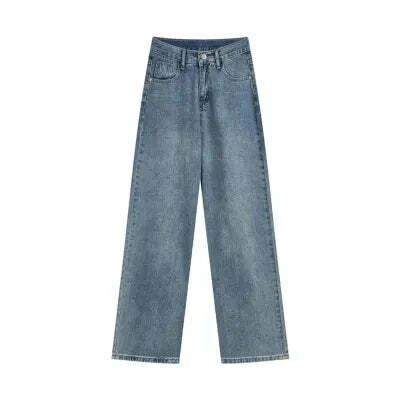 Y2K Summer High Waist Straight Jeans - 90S Grunge Streetwear Denim Pants For Women