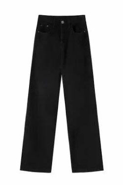Y2K Summer High Waist Straight Jeans - 90S Grunge Streetwear Denim Pants For Women