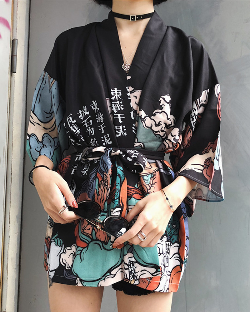Y2K Summer Kimono Jacket - 90S Grunge, Retro Style, Pastel Goth, Y2K Party & Club Outfits