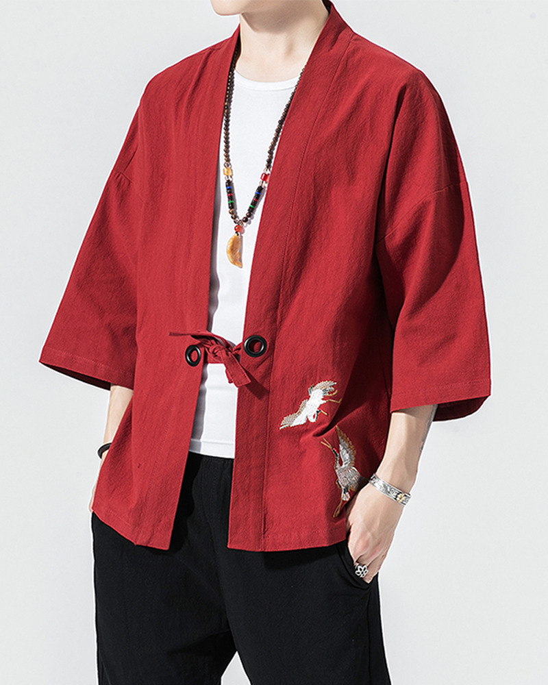 Y2K Summer Linen Kimono Jacket - 90S Grunge, Retro Style, Pastel Goth, Y2K Party Outfit
