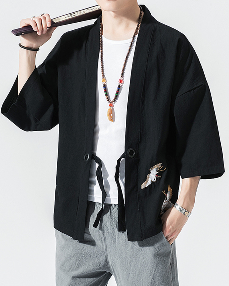 Y2K Summer Linen Kimono Jacket - 90S Grunge, Retro Style, Pastel Goth, Y2K Party Outfit
