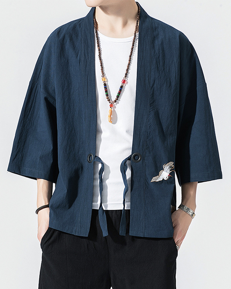 Y2K Summer Linen Kimono Jacket - 90S Grunge, Retro Style, Pastel Goth, Y2K Party Outfit