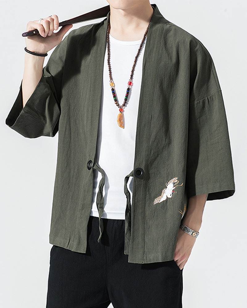 Y2K Summer Linen Kimono Jacket - 90S Grunge, Retro Style, Pastel Goth, Y2K Party Outfit
