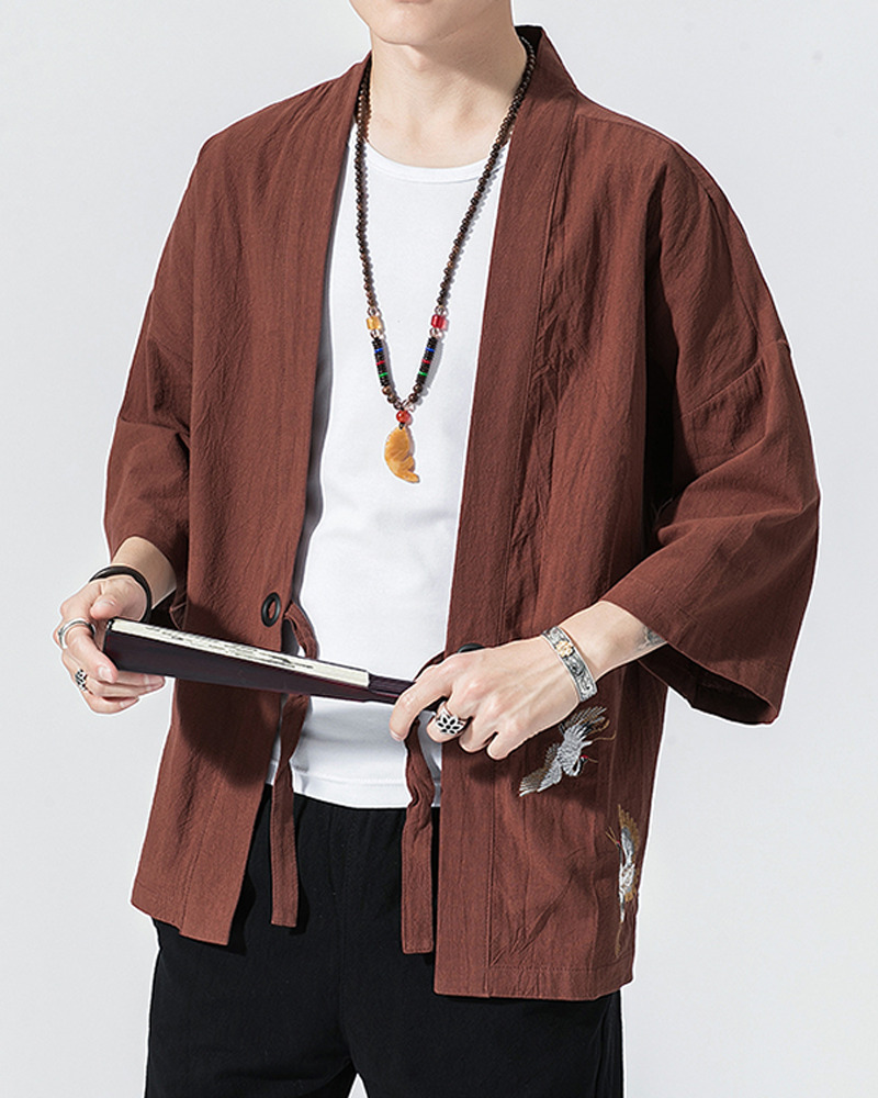 Y2K Summer Linen Kimono Jacket - 90S Grunge, Retro Style, Pastel Goth, Y2K Party Outfit