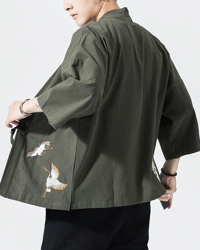 Y2K Summer Linen Kimono Jacket - 90S Grunge, Retro Style, Pastel Goth, Y2K Party Outfit
