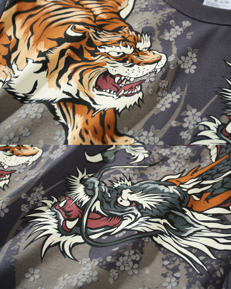 Y2K Summer Retro Japanese Tiger Shirt - 90S Grunge, Pastel Goth, Hip Hop, Y2K Club Outfits