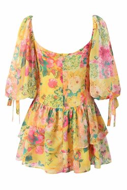 Y2K Summer Sunny Mini Dress - 90S Grunge, Retro, Pastel Goth, Y2K Party & Club Outfits