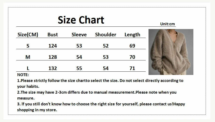Y2K V-Neck Angora Wool Knit Cardigan - Chic 90S Grunge, Retro Summer, Pastel Goth Sweater