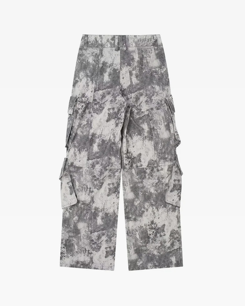 Y2K White Camo Cargo Pants - 90S Grunge, Retro Style, Y2K Summer & Party Outfits