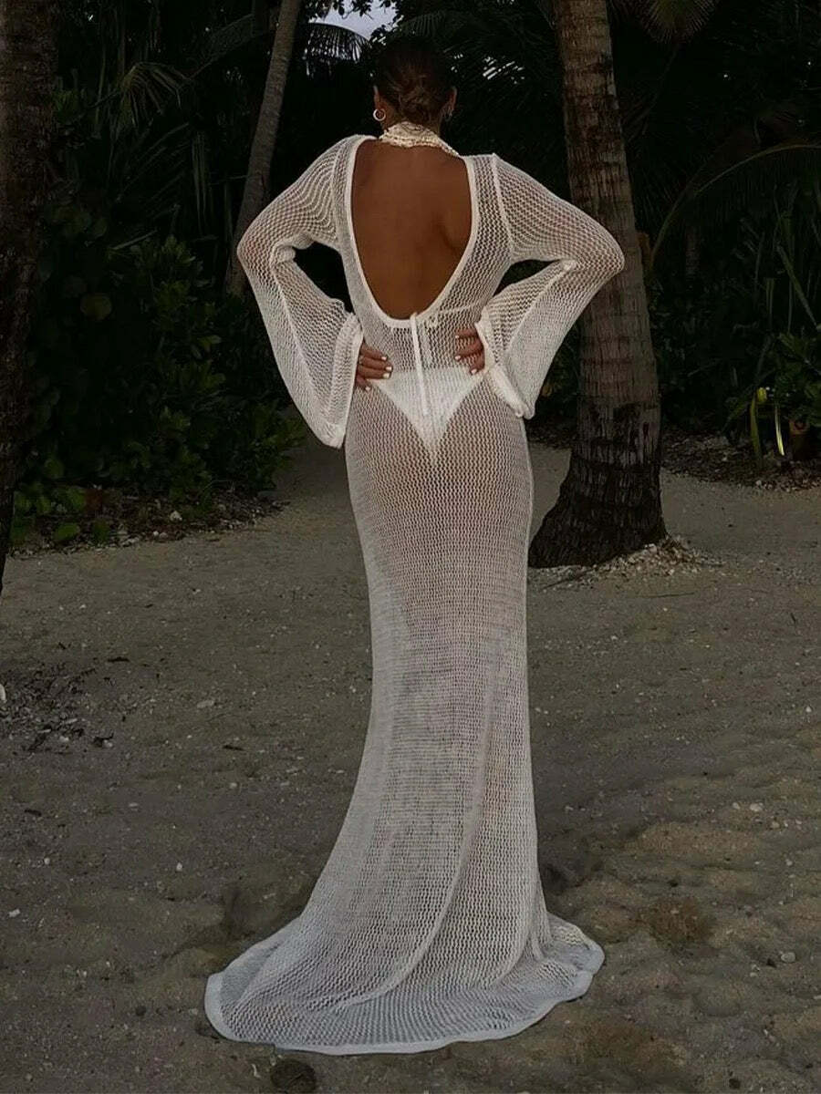 Yasmin Knitted Maxi Dress - Y2K Summer, 90S Grunge, Retro Style, Y2K Party & Club Outfits