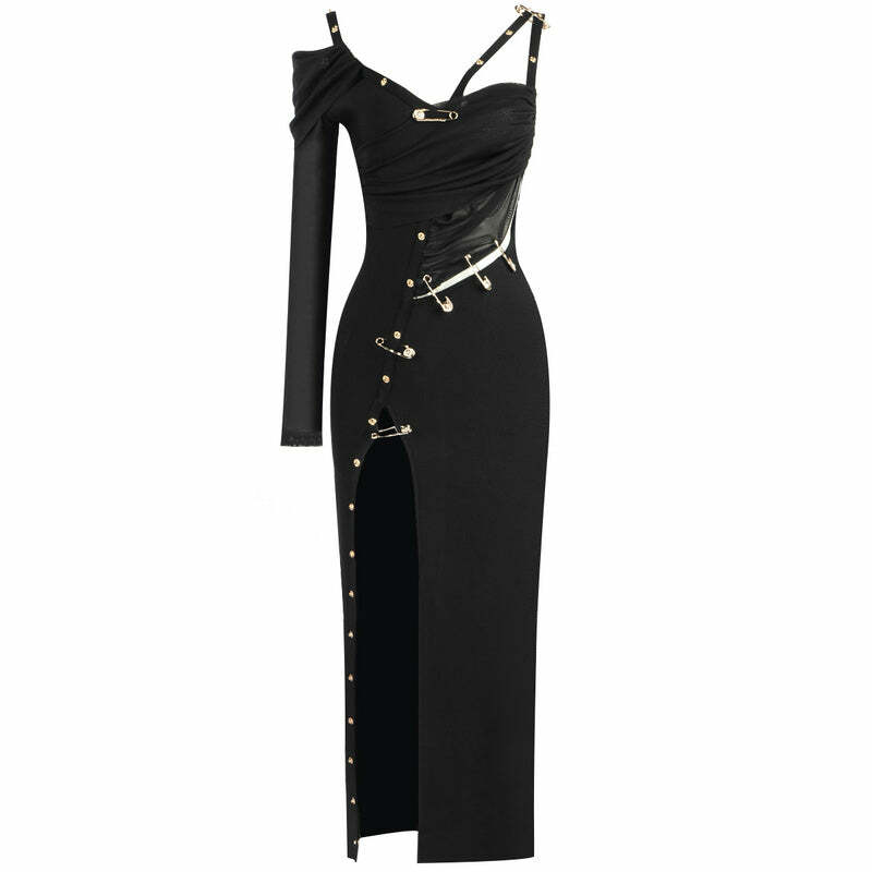 Yazlin Midi Dress - Y2K Summer Grunge Outfit, 90S Fashion, Retro Style, Y2K Party & Club Look